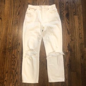 A&F The ankle straight ultra high rise jeans